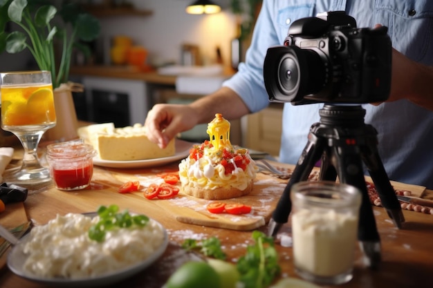 Influencer de los medios sociales de la comida