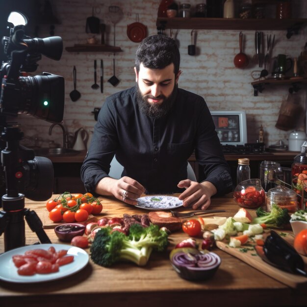 Influencer de los medios sociales de la comida