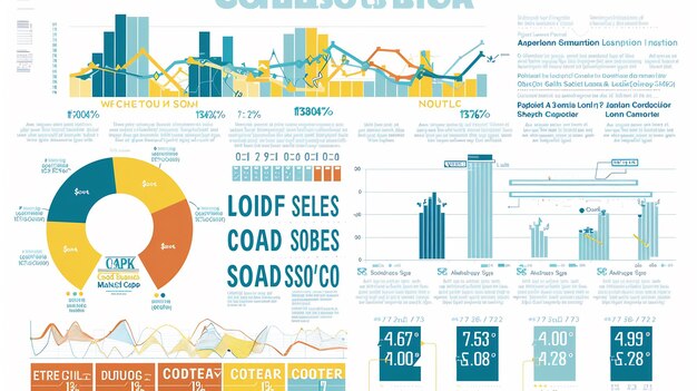 Infografía creativa que representa la relación entre la tasa de interés del préstamo y la puntuación de crédito elemento visual