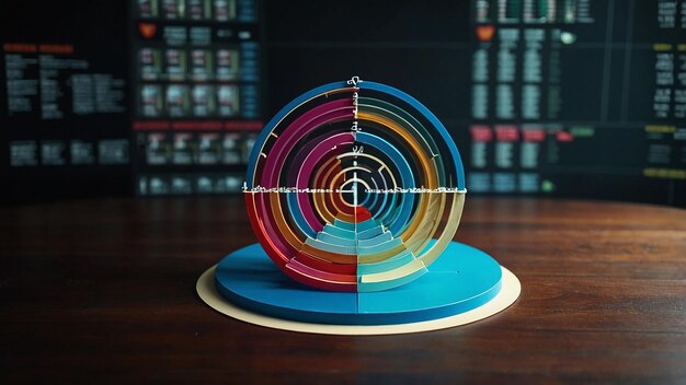Infografía de diagrama circular plano