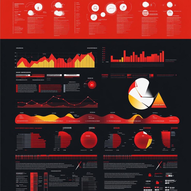 Foto infografía estadística con métricas clave y datos destacados