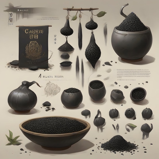 Infografía de inspiración sobre las semillas de sésamo negro