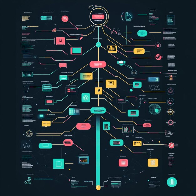 Una infografía que muestra los principales lenguajes de programación y sus aplicaciones