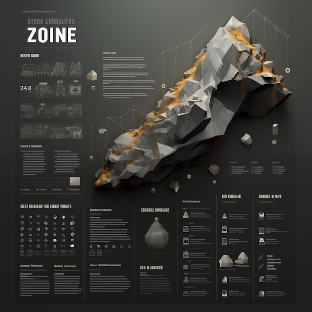 Infografía sobre un mineral de zinc