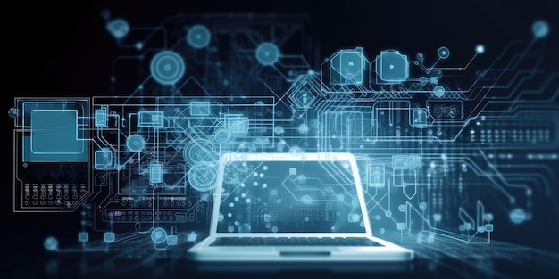 infografía de tecnología informática moderna