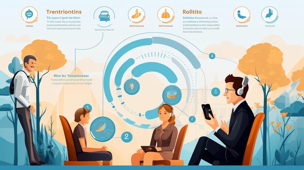 Foto infográfico animado ilustrando os benefícios do papel de parede