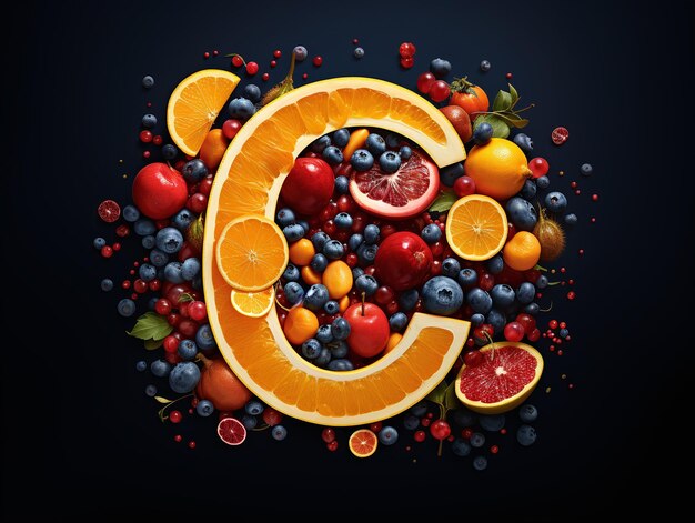 Foto infográfico de vitamina c