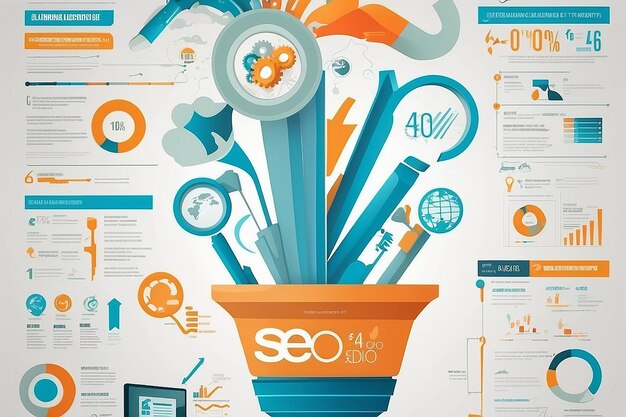 Infográfico iluminando as táticas de SEO