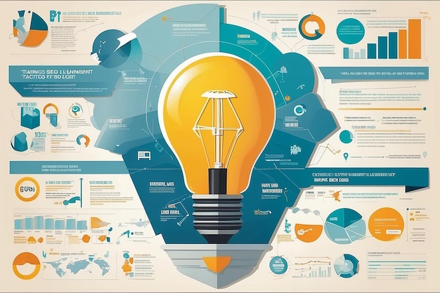 Infográfico iluminando as táticas de SEO