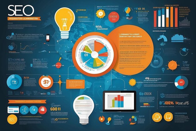 Infográfico iluminando as táticas de SEO