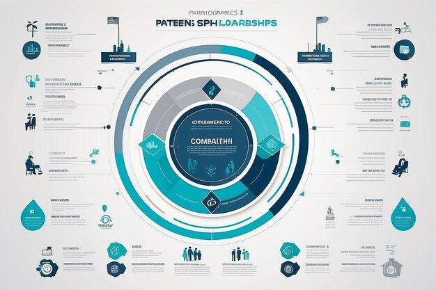 Foto infográficos de parceria empresarial