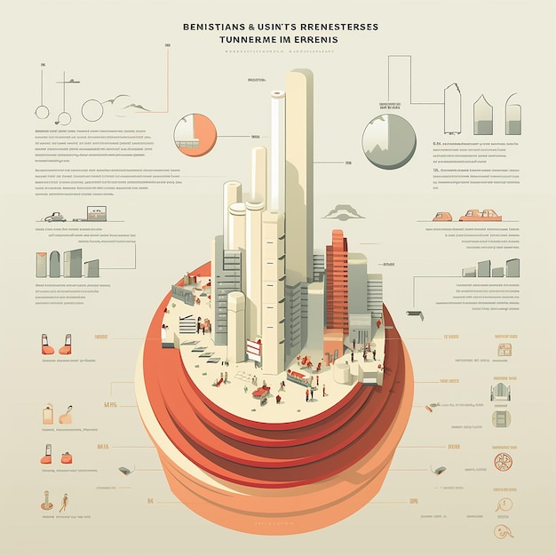 Infografik über das Geschäft