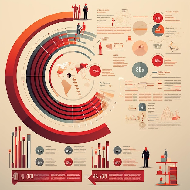 Foto infografik über das geschäft