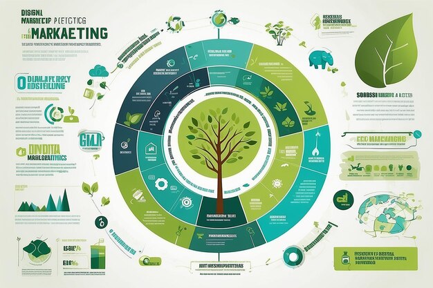 Infografik zu nachhaltigen digitalen Marketingpraktiken