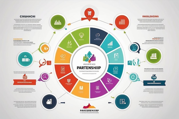 Infografiken über Geschäftspartnerschaften