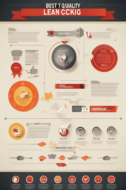 Infografische Coocking-Vorlage-Design