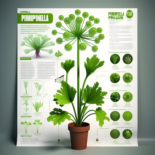 Infografische Inspiration über die Pimpinella pruatjan Pflanze