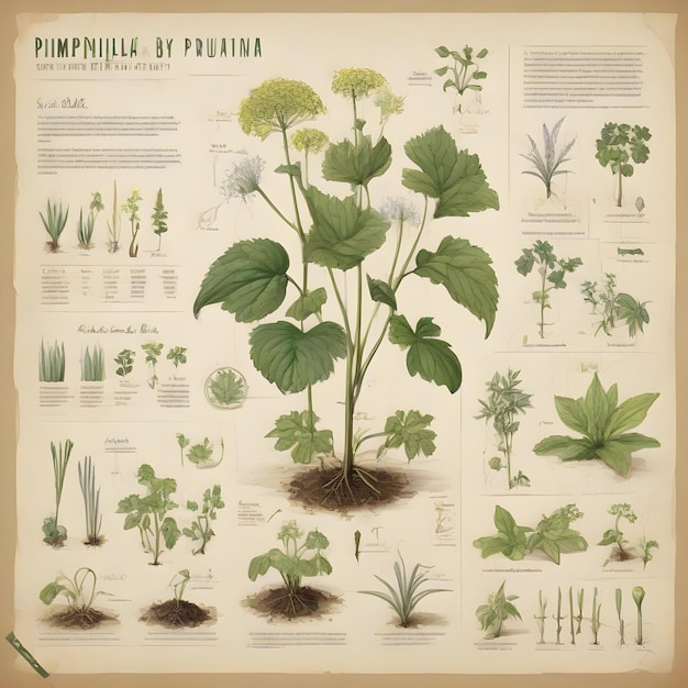 Infografische Inspiration über die Pimpinella pruatjan Pflanze