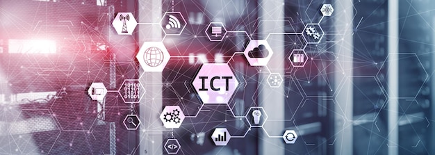 Informations- und Kommunikationstechnologie ICT Mixed Media Supercomputer Hintergrund