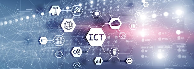 Informations- und Kommunikationstechnologie ICT Mixed Media Supercomputer Hintergrund