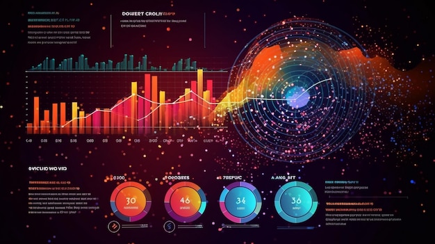 Foto informe de análisis de datos infografía con gráfico