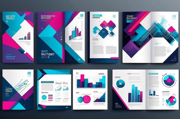 Foto informe anual 2018 plantilla de negocio futuro diseño de diseño de portada del libro ilustración vectorial