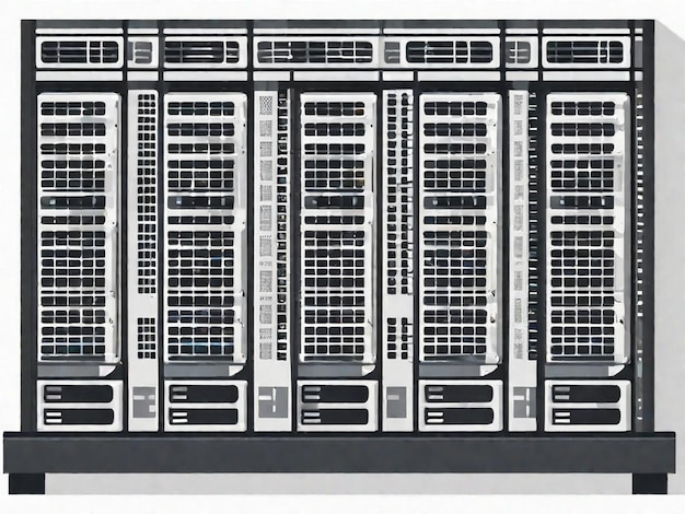 Foto infraestructura de rack de servidores