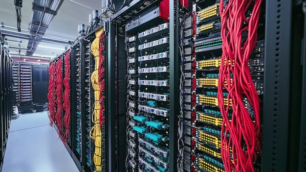 Infraestructura y tecnología de la red de salas de servidores del centro de datos