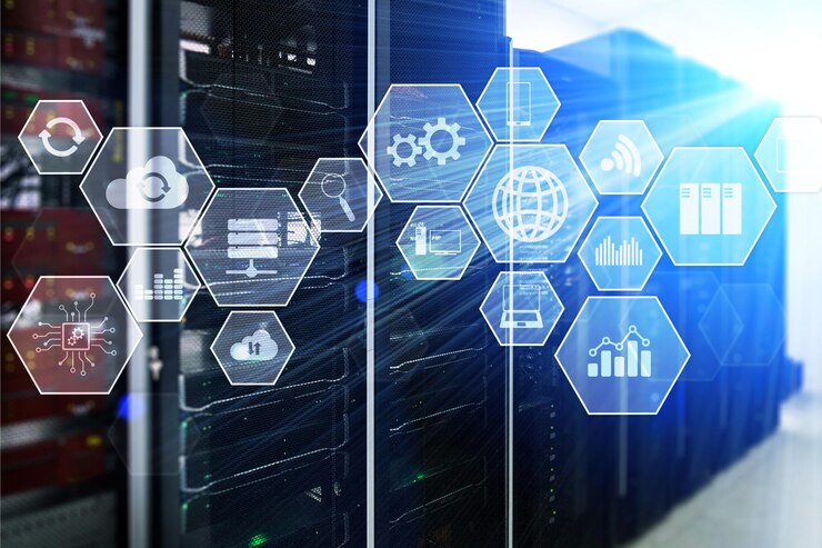 Foto infraestructura tecnológica tecnología en la nube y comunicación