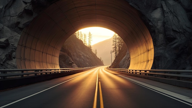 Infraestrutura de túnel túnel estrada moderna Gerar Ai