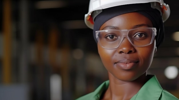 Ingenieras que son mujeres negras africanas y felices con sus trabajos en la fabricación de IA generativa