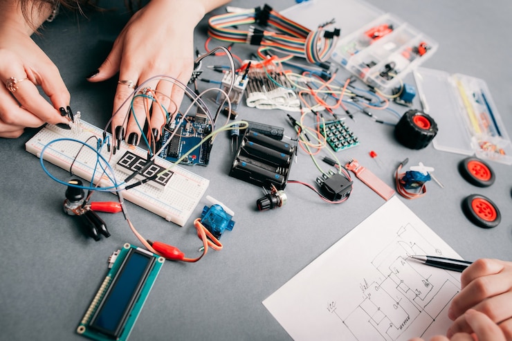 Foto ingeniería electrónica según esquema.