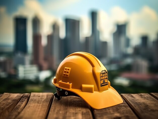 Ingeniero con casco de seguridad Industria de la construcción de edificios