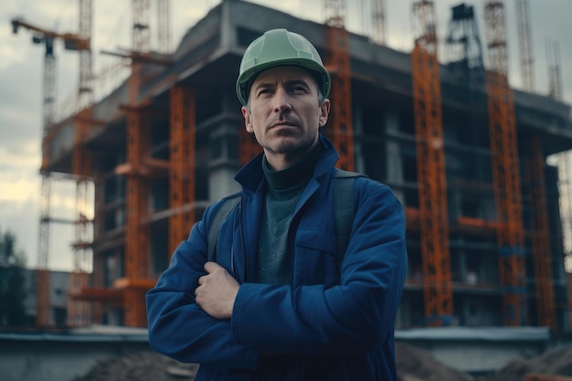 Ingeniero guapo con los brazos cruzados IA generativa