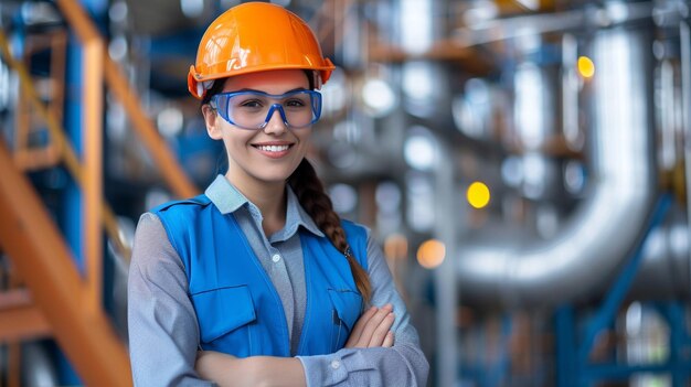 ingeniero inspector en una refinería industrial de petróleo