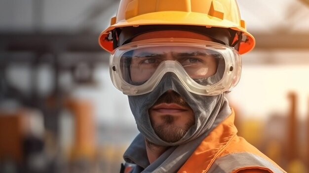 Foto los ingenieros trabajan en una zona industrial con el cielo del amanecer por la mañana