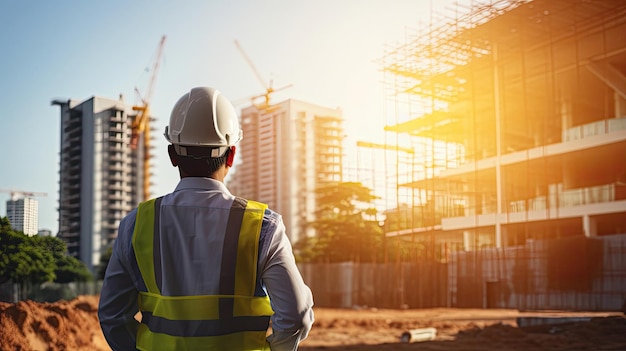 Ingenieur arbeitet auf der Baustelle