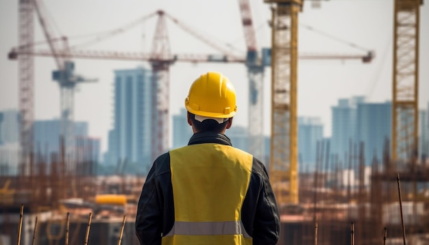 Ingenieurbaustelle und Team im Freien für Bauprojektplanung und Architektur