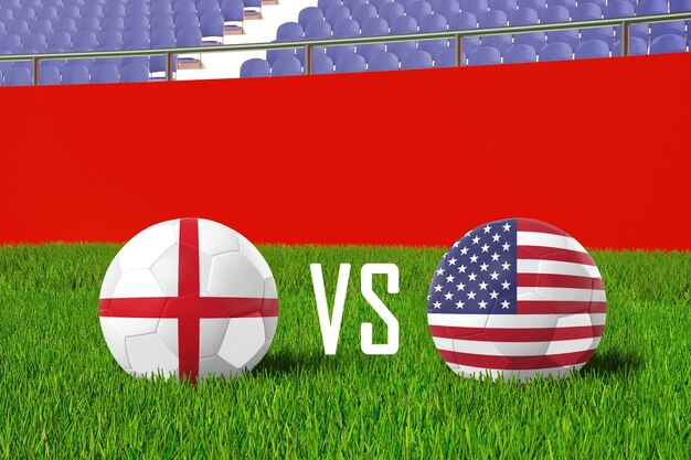 Inglaterra contra Estados Unidos en el estadio