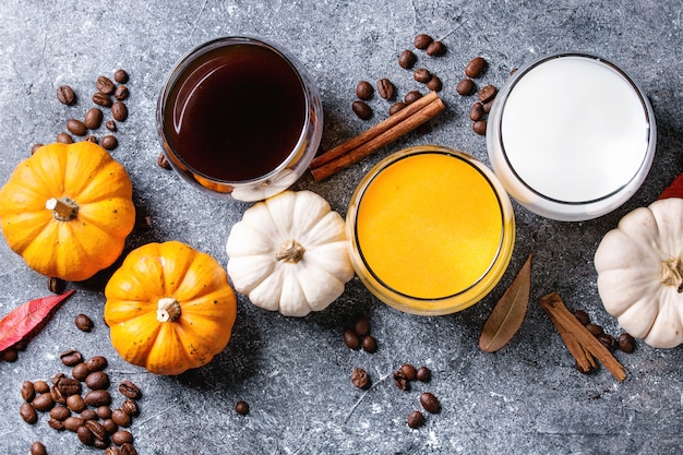 Ingredientes para calabaza latte