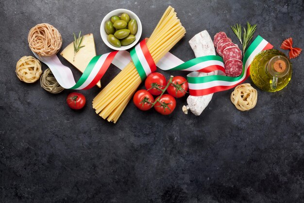 Foto ingredientes de la cocina italiana