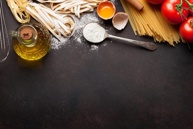 Ingredientes para cocinar pasta