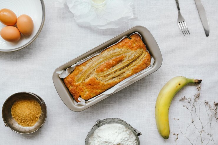 Ingredientes do pão de banana