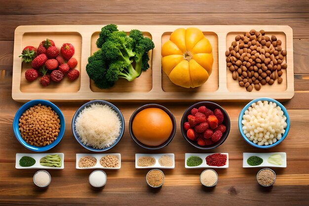 Foto ingredientes fotográficos para la selección de alimentos saludables