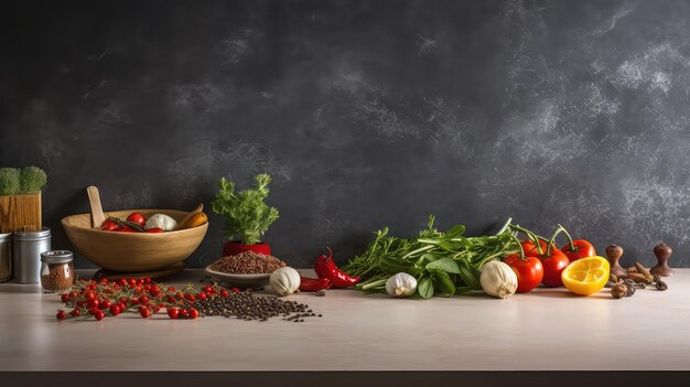 Ingredientes fundo de alimentos de cozinha