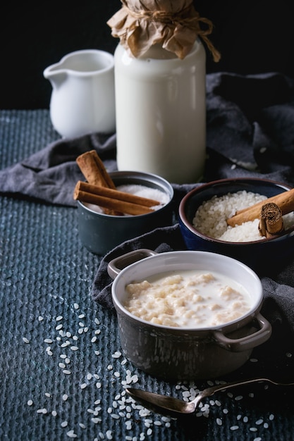 Ingredientes para hacer arroz con leche