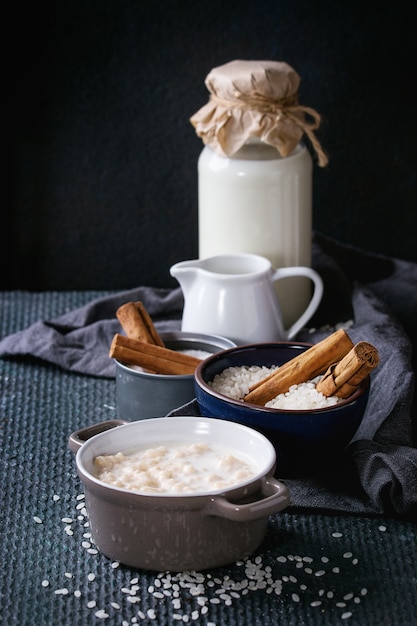 Ingredientes para hacer arroz con leche