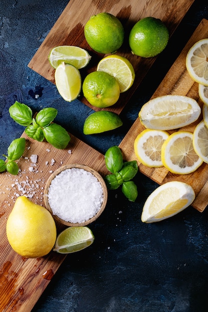 Foto ingredientes para hacer cóctel.