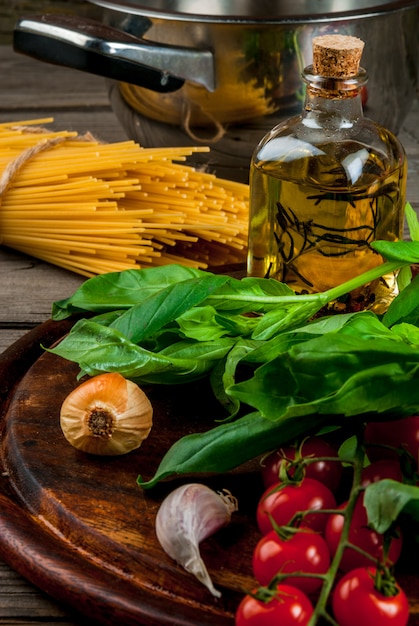 Ingredientes para hacer pasta