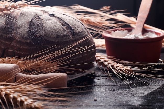 Ingredientes para hornear. Fondo de comida